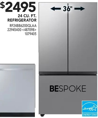 Lowe's Samsung 24 cu. ft. refrigerator offer