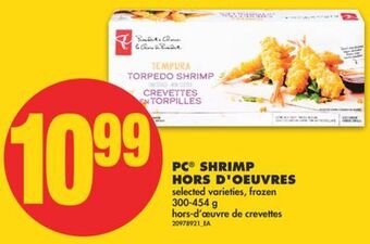 No Frills Pc® shrimp hors d'oeuvres, 300-454 g offer