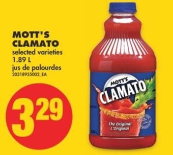 No Frills Mott's clamato, 1.89 l offer