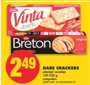 No Frills Dare crackers, 100-250 g offer