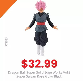 GameStop Dragon ball super solid edge works vol.8 super saiyan rose goku black offer