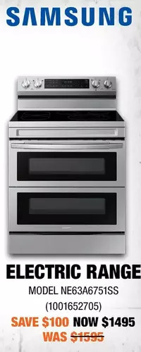 Home Depot Samsung electric range offer