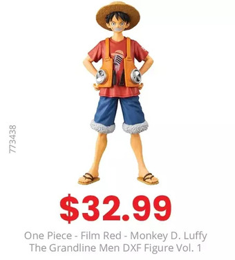 GameStop One piece - film red - monkey d. luffy the grandline men dxf figure vol. 1 offer