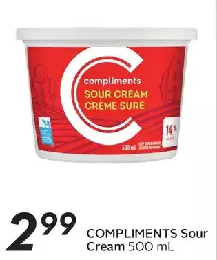 Sobeys Compliments sour cream offer