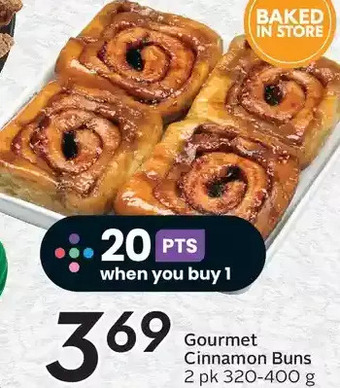 Sobeys Gourmet cinnamon buns offer