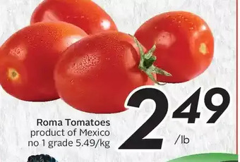 Sobeys Roma tomatoes offer