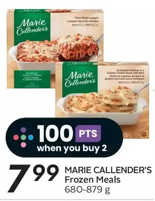 Sobeys Marie callender's frozen meals offer
