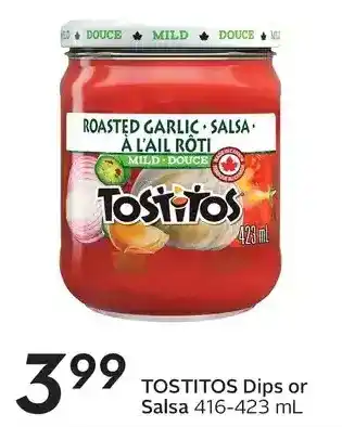 Sobeys Tostitos dips or salsa offer