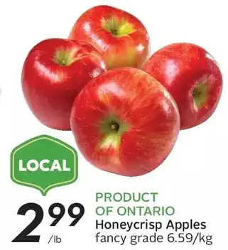 Sobeys Honeycrisp apples offer