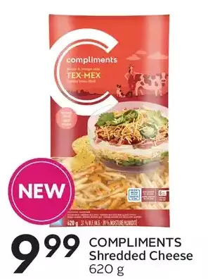 Sobeys Compliments shredded cheese offer