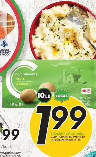 Sobeys Compliments white or russet potatoes offer