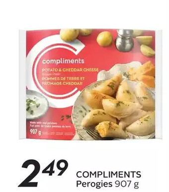 Sobeys Compliments perogies offer