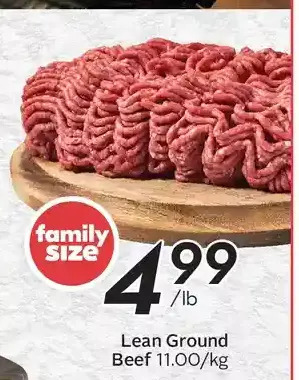 Sobeys Lean ground beef offer