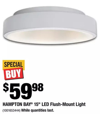 Home Depot Hampton bay 15" led flush-mount light offer