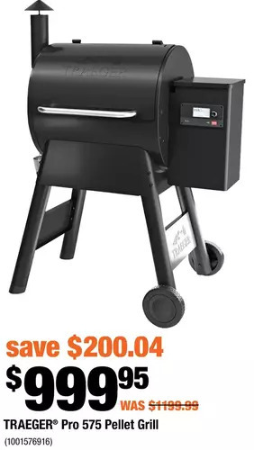 Home Depot Traeger pro 575 pellet grill offer