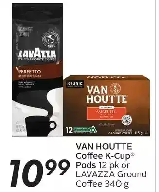 Sobeys Van houtte coffee k-cup pods or lavazza ground coffee offer
