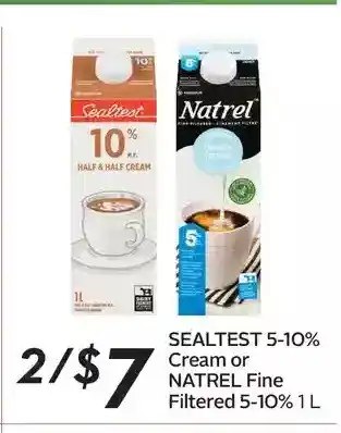 Sobeys Sealtest 5-10% cream or natrel fine filtered 5-10% offer