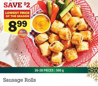M & M Food Market Sausage rolls offer