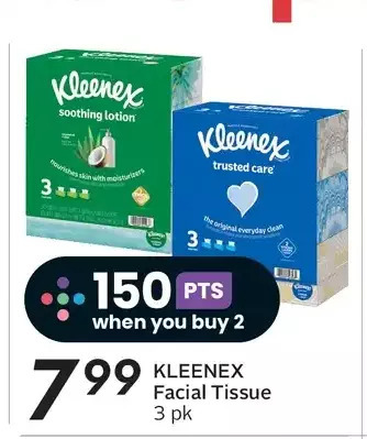 Sobeys Kleenex facial tissue offer