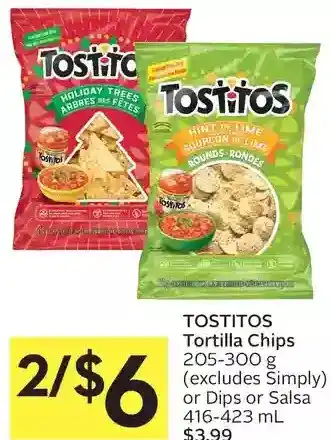 Foodland Tostitos tortilla chips or dips or salsa offer