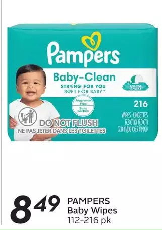 Sobeys Pampers baby wipes offer