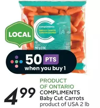 Sobeys Compliments baby cut carrots offer
