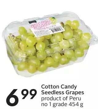 Sobeys Cotton candy seedless grapes offer