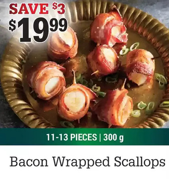 M & M Food Market Bacon wrapped scallops offer