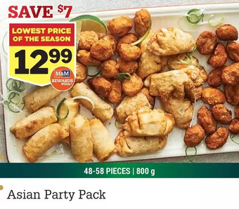 M & M Food Market Asian party pack offer