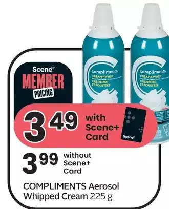 Sobeys Compliments aerosol whipped cream offer