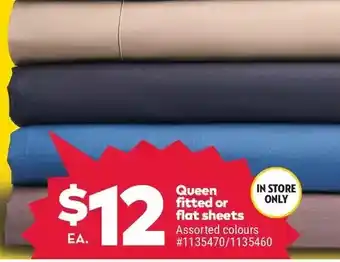 Giant Tiger Queen fitted sheets offer