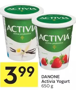 Foodland Danone activia yogurt offer