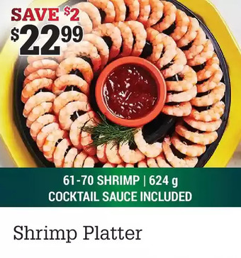 M & M Food Market Shrimp platter offer