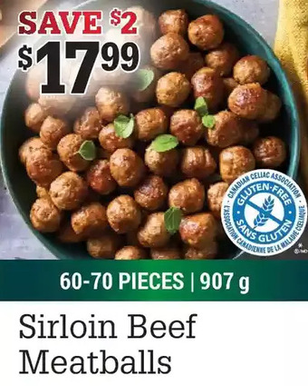 M & M Food Market Sirloin beef meatballs offer