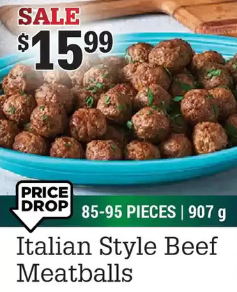 M & M Food Market Italian style beef meatballs offer