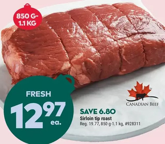 Giant Tiger Sirloin tip roast offer