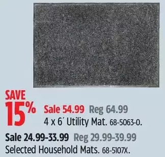 Canadian Tire 4 x 6' utility mat | household mats offer