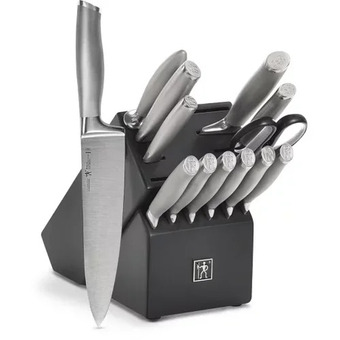 Canadian Tire 14-pc satin-finish stainless-steel knife block set offer