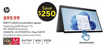 Staples Hp envy x360 convertible laptop offer