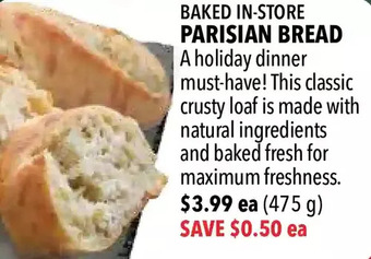 Farm Boy Parisian bread offer