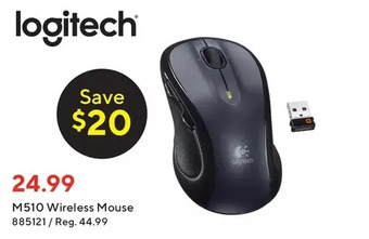 Staples Logitech m510 wireless mouse offer