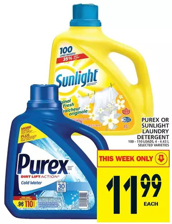 Food Basics Purex or sunlight laundry detergent offer