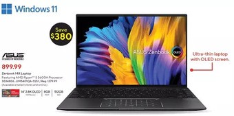 Staples Asus zenbook 14x laptop offer