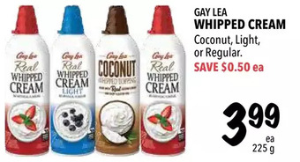 Farm Boy Gay lea whipped cream offer