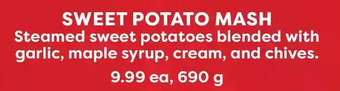 Farm Boy Sweet potato mash offer