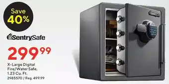 Staples Sentrysafe x-large digital fire/water safe offer