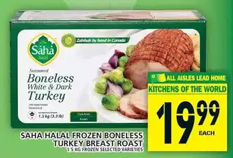 Food Basics Saha halal frozen boneless turkey breast roast offer