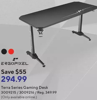 Staples Ergopixel terra series gaming desk offer