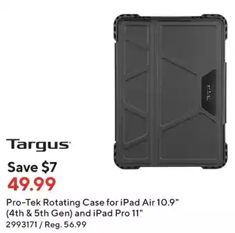 Staples Targus pro-tek rotating case for ipad air 10.9" (4th & 5th gen) and ipad pro 11" offer