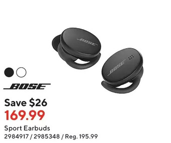 Staples Bose sport earbuds offer